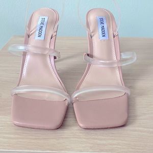 Steve Madden clear Gracey strappy stilettos. Never worn